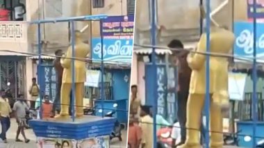 BR Ambedkar Statue Vandalised in Nagapattinam in Tamil Nadu Following Clashes Between Two Groups; Administration Re-Installs Structure