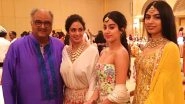 Sridevi 56th Birth Anniversary: The Late Actress&rsquo; Family Pics with Husband Boney Kapoor and Daughters Janhvi-Khushi Are Sheer Happiness
