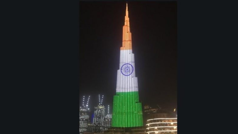 Burj Khalifa Illuminated with Indian Tricolour on India's 71st Republic Day