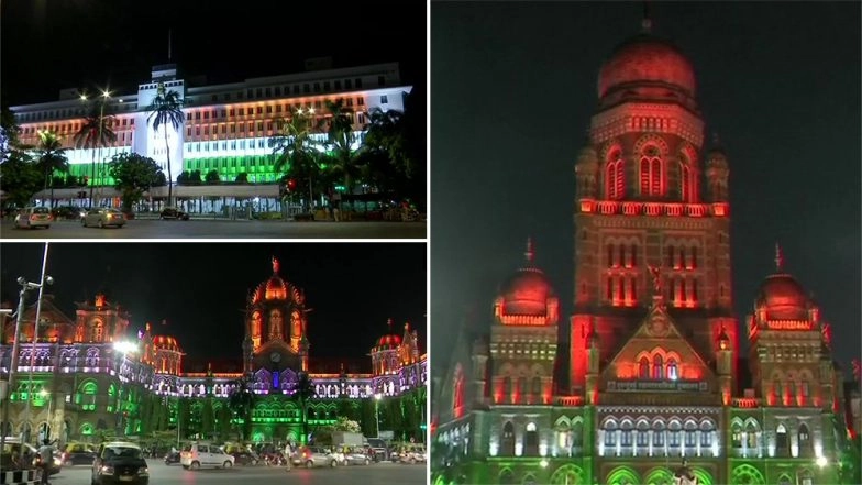 Independence Day 2019: Mumbai's Iconic CSMT, BMC Headquarters And Mantralaya Illuminated in Tricolour Lights; See Pics