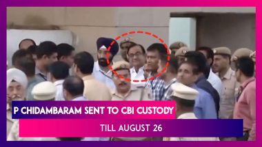 P Chidamabaram Sent To CBI Custody Till August 26 In INX Media Case