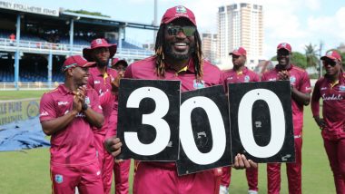 Chris Gayle Becomes 1st West Indies Player to Feature in 300 ODIs During IND vs WI 2nd Match at Trinidad; Check 'Universe Boss' Record in 50 Overs Cricket