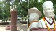 ABVP Erects Statues of VD Savarkar, Subhas Chandra Bose, Bhagat Singh at Delhi University North Campus Overnight