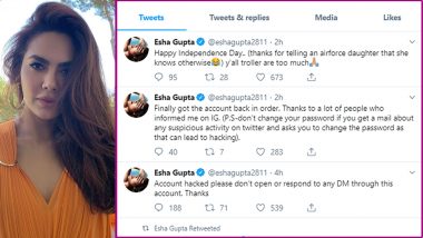 Esha Gupta Reveals Her Twitter Account Was Hacked After Fans Troll Her For Posting Republic Day Wishes
