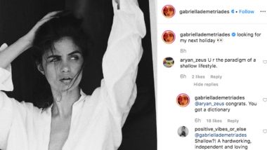 After a Troll Called Arjun Rampal's Girlfriend Gabriella Demetriades 'Shallow', Check Out Her Epic Response!