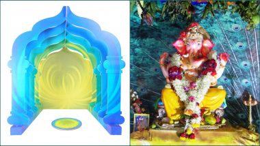Easy Ganpati Makhar Decorations for Ganesh Chaturthi 2019: How to Decorate Makhar & Singhasan in Simple and Beautiful Way for Ganeshotsav (Watch Videos)