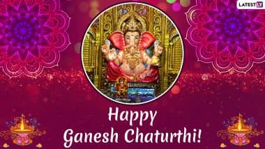 Happy Ganesh Chaturthi 2020 Images & HD Wallpapers for Free Download: WhatsApp Stickers, GIFs, Ganpati Bappa Morya Greetings, SMS, Status, Quotes & DPs to Send During Ganeshotsav