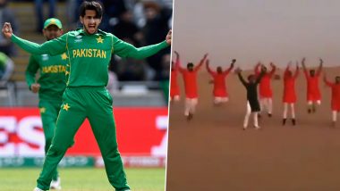 Hasan Ali Performs Celebratory ‘Bomb Explosion’ Move Before Wedding With Indian Girl Samiya Arzoo, Twitterati Troll the Pakistani Cricketer