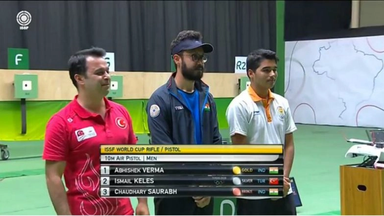 Abhishek Verma Wins Gold, Bronze for Saurabh Chaudhary in Rio de Janeiro Shooting WC