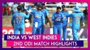 India vs West Indies 2nd ODI 2019 Stat Highlights: IND Beat WI By 59 Runs Via DLS Method
