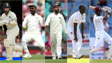 India vs West Indies 1st Test, Key Players: Ajinkya Rahane, Virat Kohli, Roston Chase & Other Cricketers to Watch Out for at Sir Vivian Richards Stadium in Antigua
