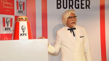 KFC's Zinger Reaches Madame Tussauds Wax Museum! 'Indian' Colonel Sanders Unveils Original Celebrity Burger (See Pictures)