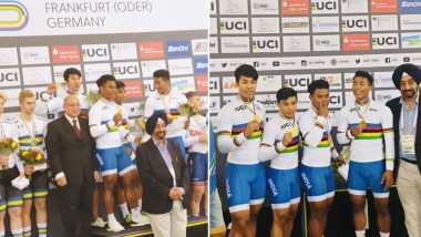 Indian Cyclists Create History After Bagging First-Ever Gold Medal at World Junior Championships, Defeat Australia in Final of Men’s Team Sprint Event