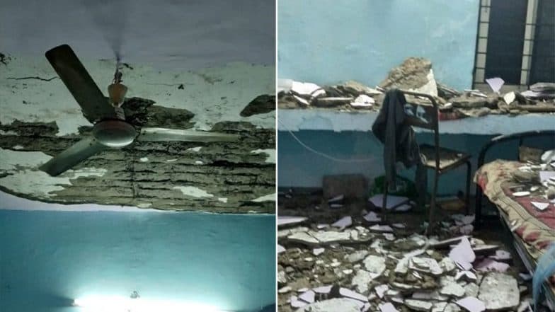 SGSITS Hostel Room Ceiling Collapses, Student Injured, Warden Blames Rain SGSITS Hostel Room Ceiling Collapses, Student Injured, Warden Blames Rain