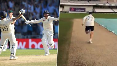 Jack Leach Recreates Last Single He Ran With Ben Stokes to Tie The Scores During Epic England vs Australia Ashes 2019 3rd Test Match (Watch Video)