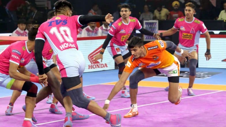 Jaipur Pink Panther vs Telugu Titans PKL 2019 Match Free Live Streaming and Telecast Details: JAI vs HYD, VIVO Pro Kabaddi League Season 7 Clash Online on Hotstar and Star Sports Jaipur Pink Panther vs Telugu Titans PKL 2019 Match Free Live Streaming and Telecast Details: JAI vs HYD, VIVO Pro Kabaddi League Season 7 Clash Online on Hotstar and Star Sports