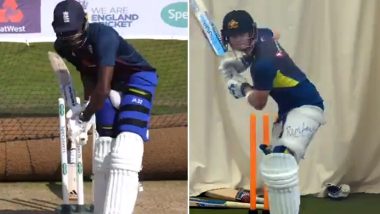 Ashes 2019: Jofra Archer Imitates Steve Smith’s Unique Batting Stance in England Nets Ahead of Headingley Test (Watch Video)