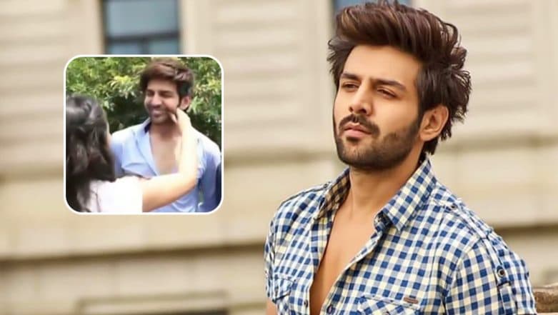 Kartik Aaryan’s Fan Pulls His Cheek Netizens Are Not Impressed With Her Fangirl Behaviour