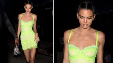 Yo or Hell No! Kendall Jenner Picks Lime Bodycon for Night Out With Khloe Kardashian