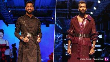 Hardik and Krunal Pandya at LFW Winter/Festive 2019: Indian Cricketer Brothers Turn Showstoppers For Amit Aggarwal in Lakme Fashion Week (View Pics)