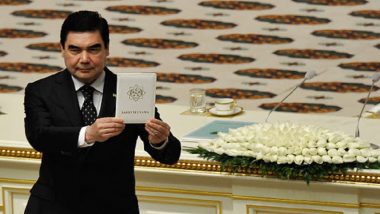 Turkmenistan President Kurbanguly Berdymukhamedov Dispels Death Rumors, Drives Rally Car Around Gas Crater 'Gates of Hell'; Watch Video