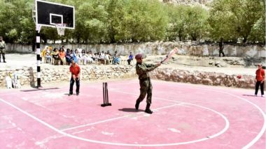 MS Dhoni Plays Cricket with Kids in Leh, Picture Goes Viral