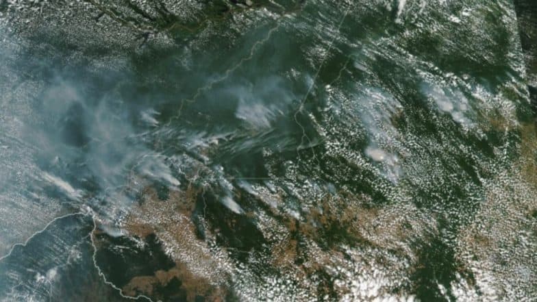 Amazon Rainforest Fires Visible From Space! NASA Shares Devastating Images of Smoke as Brazil Forests Burn at 'Record Rate' Amazon Rainforest Fires Visible From Space! NASA Shares Devastating Images of Smoke as Brazil Forests Burn at 'Record Rate'