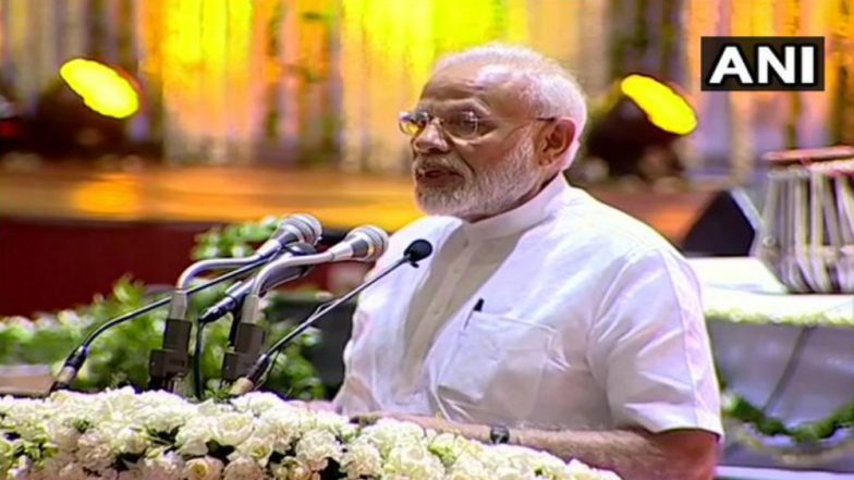 PM Narendra Modi, Amit Shah, Rajnath Singh and Other BJP Leaders Attend Condolence Meet to Pay Tribute to Departed BJP Leader Sushma Swaraj