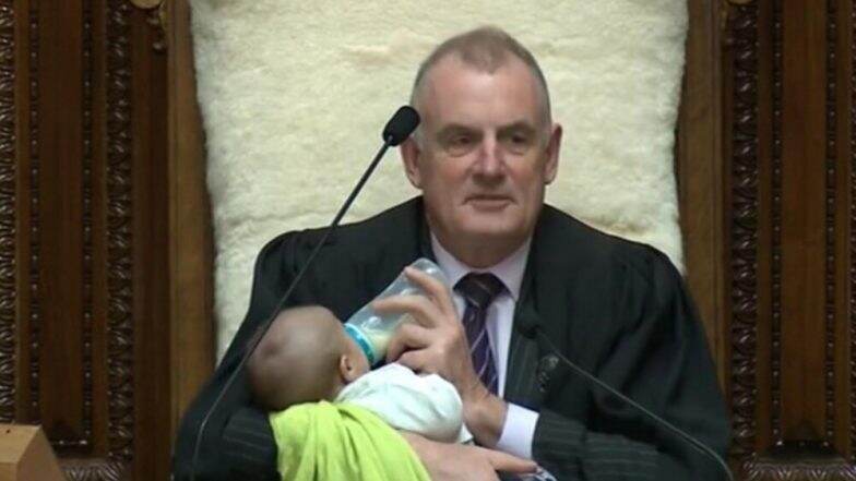 New Zealand Speaker Trevor Mallard Cradles and Feeds MP Tamati Gerald Coffey’s Baby in Parliament; View Adorable Pics New Zealand Speaker Trevor Mallard Cradles and Feeds MP Tamati Gerald Coffey’s Baby in Parliament; View Adorable Pics