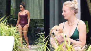 Priyanka Chopra and Sophie Turner Slip into Sexy Swimsuits on Their Miami Vacay Accompanied By Their Cute Doggos - See Pics