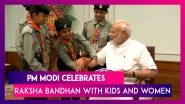 PM Modi Celebrates Raksha Bandhan With Kids, Triple Talaq Petitioner Ishrat Jahan & Other Women