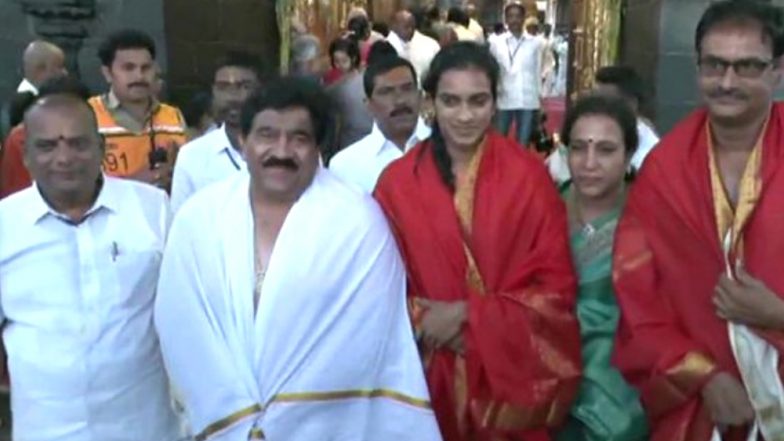 PV Sindhu Visits Lord Venkateswara Temple After Triumph in BWF World Championships 2019