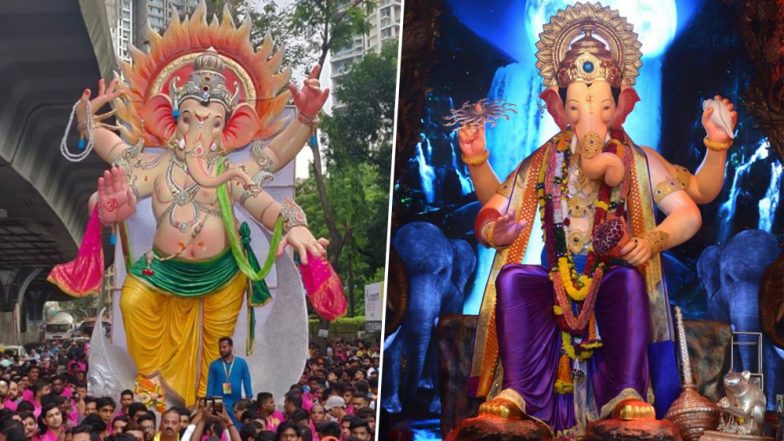 Ganeshotsav 2019 Images: Lalbaugcha Raja and Parel Cha Raja to Have Chandrayaan 2 as Their Themes For Ganpati Pandal Decoration (Watch Video)