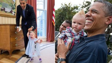 Barack Obama Turns 58: These Pictures of Former US President Chilling With Babies Are Coolest Ever!