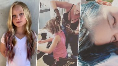 Pink Colours Daughter’s Hair Blue in Support of Jessica Simpson Who Got Bullied by Mommy Shamers Online for Doing the Same