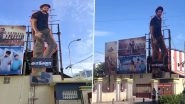 Saaho on August 30! Fans Put-Up Massive Cut-Out Of Prabhas Outside A Chennai Multiplex
