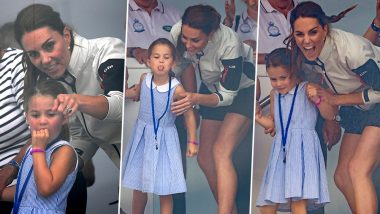 Princess Charlotte Sticking Out Her Tongue When Kate Middleton Tells Her to Wave at Crowd Leaves The Internet in Splits (Watch Video)