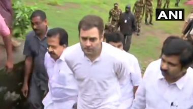 Kerala Floods: Rahul Gandhi Arrives in Wayanad, Meets People at Relief Camp in His Lok Sabha Constituency