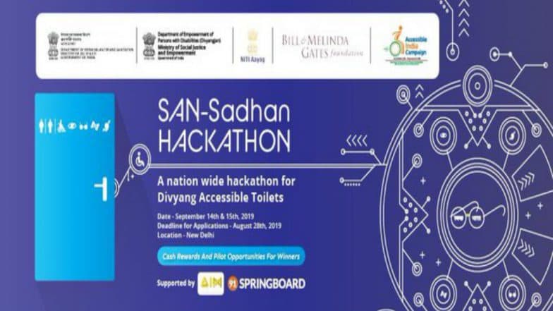 Centre Launches San-Sadhan Hackathon Under Swachh Bharat Mission for Divyang Accessible Toilets Centre Launches San-Sadhan Hackathon Under Swachh Bharat Mission for Divyang Accessible Toilets