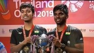 Satwiksairaj Rankireddy and Chirag Shetty Become First Indian Doubles Pair to Win Super 500 Title, Beat Li Jun Hui and Liu Yu Chen in Thailand Open 2019 Final