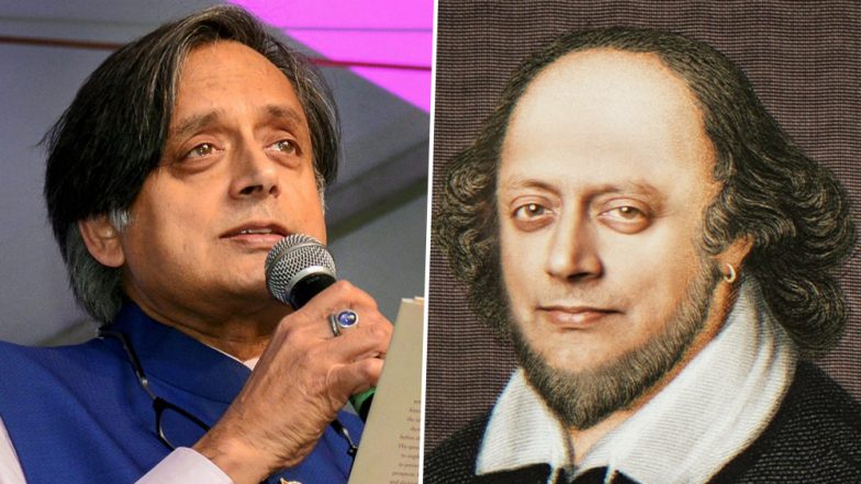 Shashi Tharoor Shares Morphed Photo of His Shakespeare Avatar Saying He is 'Unworthy of the Honour', Twitterati Left in Splits!