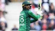 Shoaib Malik Becomes 3rd Player to Cross 10,000 Runs in Twenty20, Achieves Feat During Pakistan&rsquo;s National T20 Cup 2020