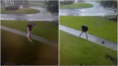 Umbrella Saves South Carolina Man From Deadly Bolt Of Lightning, Terrifying Video Goes Viral