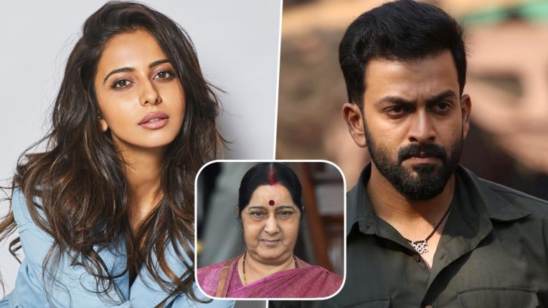 Sushma Swaraj Passes Away At 67: Rakul Preet Singh, Prithviraj Sukumaran and Other South Celebs Mourn the Death of Former External Affairs Minister