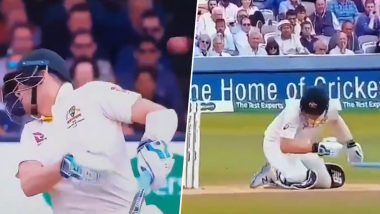 Steve Smith Hit by Jofra Archer's Lethal Bouncer During Ashes 2019 2nd Test, Twitterati Shares Video and Says 'Only Way to Dismiss Him' in a Match