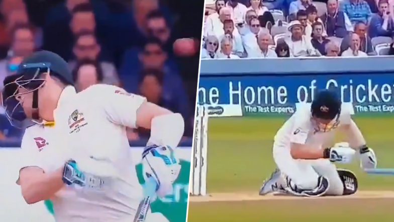 Steve Smith Hit by Jofra Archer's Lethal Bouncer During Ashes 2019 2nd Test, Twitterati Shares Video and Says 'Only Way to Dismiss Him' in a Match