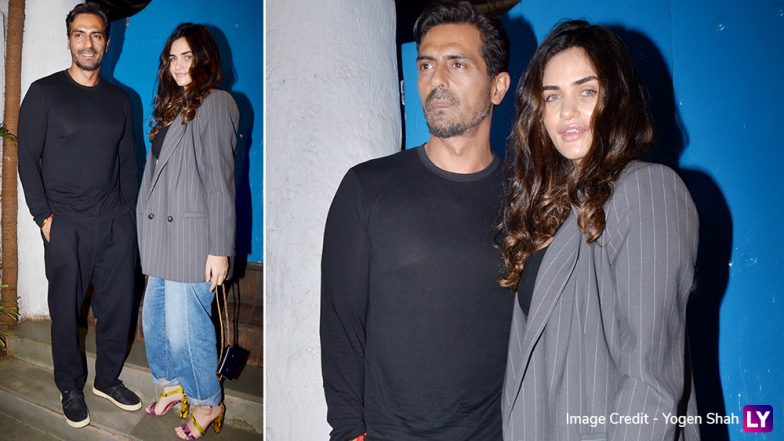Arjun Rampal and Gabriella Demetriades Make a Stylish Appearance at Emmay Entertainment Celebrations (View Pics)