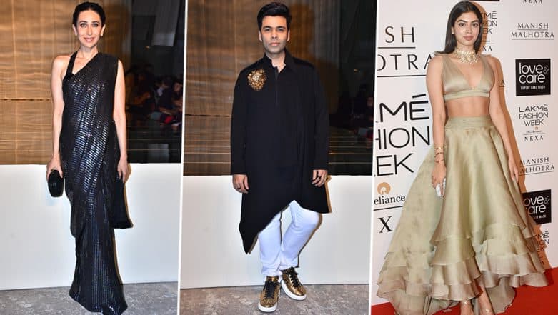 Lakme Fashion Week Winter/Festive 2019: Karisma Kapoor, Karan Johar, Khushi Kapoor Make Stunning Red Carpet Appearances for Manish Malhotra's Opening Show Lakme Fashion Week Winter/Festive 2019: Karisma Kapoor, Karan Johar, Khushi Kapoor Make Stunning Red Carpet Appearances for Manish Malhotra's Opening Show