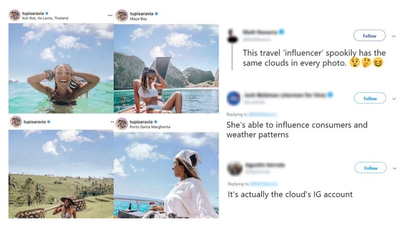 Tupi Saravia fake clouds exposed by the internet