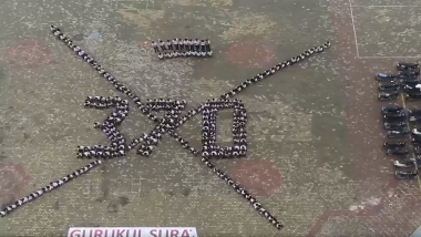 Kashmir Special Status Revoked: Surat School Creates Special Human Chain to Celebrate Article 370’s Dilution; Watch Video